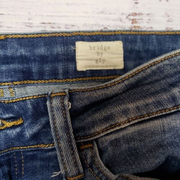 Bridge by Gly jeans - Curvy High Rise Ankle distressed skinny jeans raw hem - Picture 12 of 13